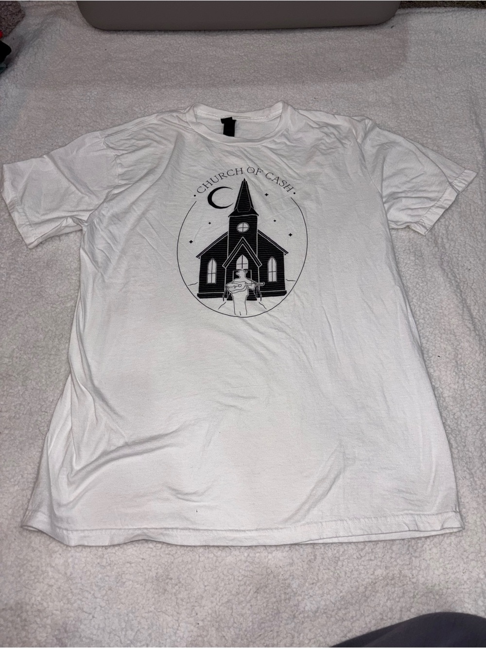 Gildan White Church of Cash Graphic Tee